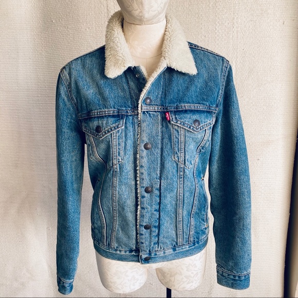 Levi’s S Ex-Boyfriend Jean Jacket Faux Fur Lining - Picture 8 of 8
